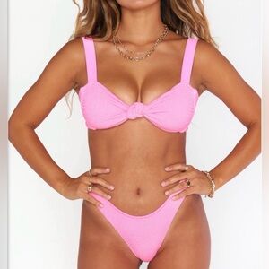 NWT Show Me Your MUMU Aruba Ribbed Bikini Top Womens Large